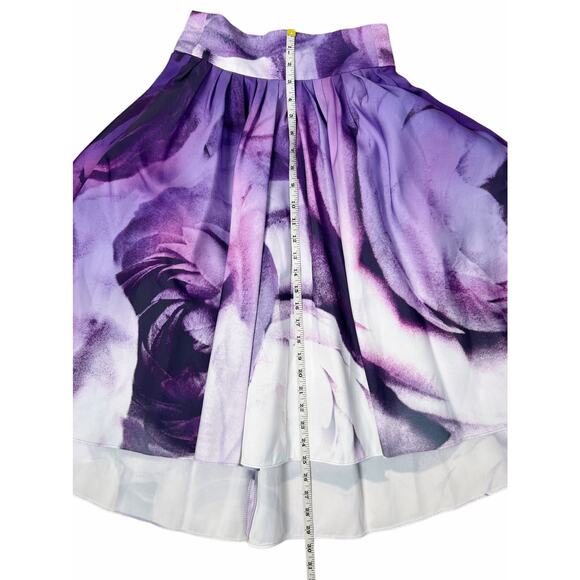 Katharine Kidd Pleated High Low Purple Rose Skirt Size 6 - Picture 6 of 8